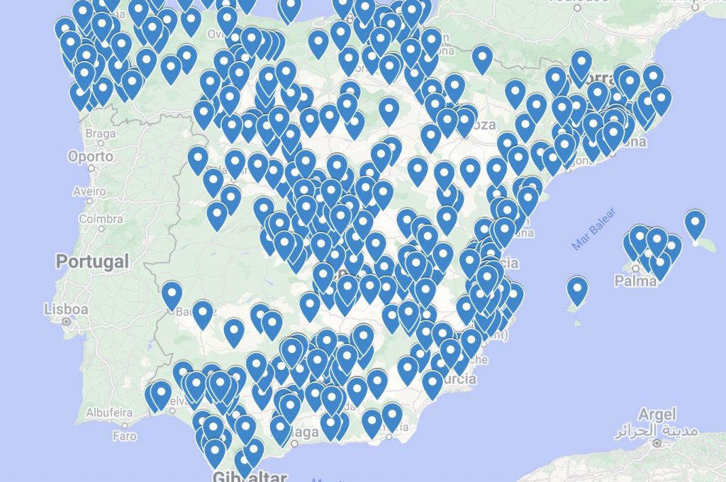 mapa dos armazéns
